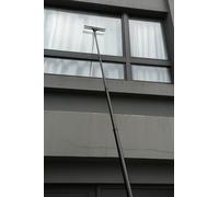 Extendable 3.5M Window Cleaner with Squeegee & Microfiber Pad - Telescopic Window Washing Tool for High Windows, Glass, Shower, Car - Long Reach Pole