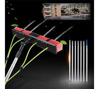 Extendable 4-12M Photovoltaic Cleaner Pole - Multi-Purpose Window & Solar Panel Cleaning Tool with Water Spray Brush 7M Rod & 30Cm Brush Head for Trucks & Home Use