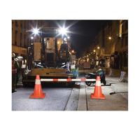 Extendable 4-6.9 Ft Traffic Safety Cone Bar with Reflective Film, 10-Pack Barricade for Road Construction & Parking Lots, Durable and Portable Traffic Management Solution