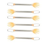 Extendable 6pcs Stainless and Steel Back Plastic Scratcher