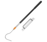 Extendable Attic Door Pull Pole with Hook and Handle, Stainless Steel | Telescoping Design, Slip Resistant Grip, One Handed Use, for Loft Hatch Access and Tidy Storage