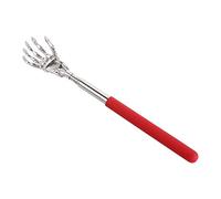Extendable Back Scratcher, Relaxation Stainless Steel Massage Claw Telescoping Back Scraper Back Massage Stick for Women Men(red)