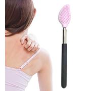 Extendable Back Scratcher - Silicone Brush|Handheld Back Massager With Stainless Steel Handle | Portable Scratcher For Itching Relief, Relaxation, Home Use, Travel, Office, Stress & Muscle Massage, Ea