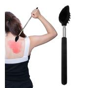 Extendable Back Scratcher - Silicone Brush Telescoping Body Scratcher,Portable Hand Massager with Stainless Steel Handle, Body Scrubber Massage Tools for Itching Relief