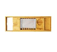 Extendable Bathtub Tray nizer - Spa Storage Shelf for Reading Wine Tablet & Accessories - Adjustable Bath Caddy Rack for Relaxation & Luxury Experience