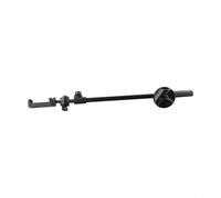Extendable Boom Mic Stand 55cm Rotating Arm with Phone Holder - Flexible Table Mount for Singing Speech Gaming Setup Black(B)
