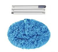 Extendable Ceiling Fan Cleaner with Long Handle and Microfibre, Adjustable up to 144 cm, for Fan Blades, Bookshelves, Blinds and Hard to Reach Corners (Blue)