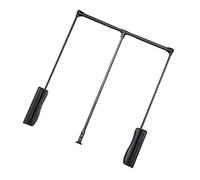 Extendable Clothes Rail - Pull Down Wardrobe Rail Lift, Adjustable Width 23,6-32,6 Inch Clothes Rail, Steel Sliding Trouser Rack Rod For Closet, Space Saving Pull Out Hanger B,Black