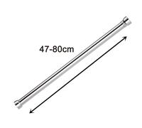 Extendable clothes rail wardrobe clothes rail stainless steel pull rod wardrobe tube (47-81cm)