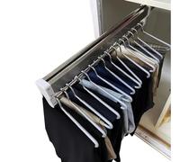 FKKPRVAX Extendable Clothes Rail With 2 Sliding Track,Pull Out Closet Rod Adjustable 30-80cm Wardrobe Rail Clothes Rack,Load-bearing 25kg (Size : 700mm)