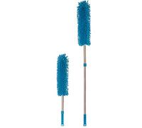 Extendable Cobweb/Feather Duster with Long Handle. Removable and Washable Telescopic Microfiber Head. Perfect for Outdoor, Office, Home and Car. By HEALTHY HOME