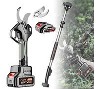 Extendable Cordless Electric Pruning Shears with Extension Pole for Easy Tree Trimming and Gardening