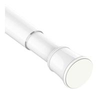 Extendable Curtain Pole Telescopic Spring Tension Rod Heavy Duty Room Divider No Drilling Curtain Rod Adjustable Pole for Wardrobe Window,Shower,Bedroom,Doorway,185-250 cm, 73-98″, Ø 25 mm,White