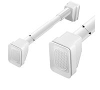 Extendable Curtain Rod 40 500cm No Drill Telescopic Shower Curtain Rod Ø3m for Bathroom Closet & Balcony (White 160 250CM)