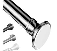 Extendable Curtain Rods 200500cm Adjustable Shower Curtain Poles Rods for Net Voile Curtains Silver Telescopic Drapery Rods Perfect for Home Décor