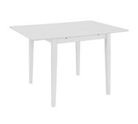 Extendable Dining Table 80-120cm MDF Square Dinner Stand White/Grey vidaXL
