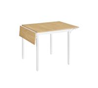 Extendable Dining Table, Natural Oak + Cloud White