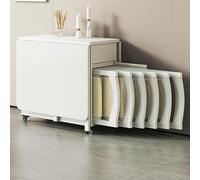 Extendable Dining Table Set with Chairs - Space-Saving Drop Leaf Design, Rolling Storage Drawer for Home & Restaurant Use, Perfect for Small Spaces