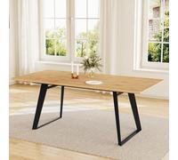 Extendable Dining Table with 4 to 6 Chairs 130-170 cm MDF Top & Metal e Kitchen Table for 4-6 People Modern Dining Room Fur Space-Saving Design
