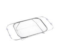 Extendable Dish Drying Rack, Kitchen Counter Organizer, 47.5x24.5x7.5cm, Expandable Draining Basket, Multifunctional Use And Space Saving, Adjustable Size For Your Needs, Silver