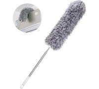 Extendable Duster For Ceiling Fan Cleaning, Bendable Head Microfiber Feather Duster For High Ceiling, Blinds, Cars, Retractable Handle For Extended Re