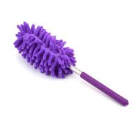 Extendable Duster Stainless Steel Lengthened Feather Duster(Purple)