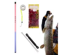 Extendable Fishing Rod, Small Travel Shrimp Rod - Compact Fishing Rod with Non-Slip Handle for Surfing Camping Kayak Lake River Hiking Fishing Deep Sea Fly Fishing Shore Fishing