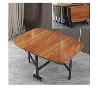 Extendable Folding Drop Leaf Dining Table with Wheels - Space-Saving Wooden Table for Living Room Patio Restaurant & Deck - Stylish White Design 120x70cm Perfect for Small Spaces
