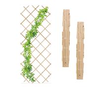 Extendable Green Trellis 90x180cm Set Wood Plant Frame Panel Climbing Support