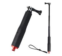 Extendable Hand Grip Selfie Stick, Extended Monopod Pole Handheld Monopod, Telescopic Pole Compatible with Hero 7/6/5/4/3/2/1 Action Cameras (Red, 19cm)