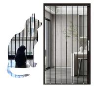 Extendable High Screen Door Mesh for Cats/Dogs, Lockable Lightweight Window Screen Replacement, Anti-scratch Guard Fence with Fine Mesh(W90xH90cm/35x35in)