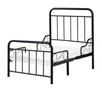 Extendable Kids Bed Metal ANAIS 90 x 200 cm (EU Single) Black