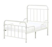 Extendable Kids Bed Metal ANAIS 90 x 200 cm (EU Single) Off-White