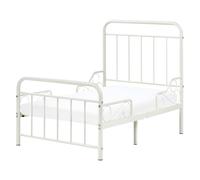 Extendable Kids Bed Metal ANAIS 90 x 200 cm (EU Single) Off-White