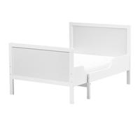 Beliani Wooden Extendable Kids Bed Eu Single Size White Montigny, White