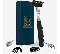 Extendable Large Robust Back Scratcher for Smooth Scratching Against Itching, for Men and Women with Wide Head Scratching Surface and Strong Telescope (4 in 1 Back Scratcher)