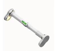 Extendable Metal Wardrobe Rail 1.83m Retractable Valet Bar Decorative Shower Curtain Rod with Bubble Level Adjustable Clothes Hanging Solution