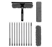 Extendable Microfiber Duster - Telescoping High Reach Cleaning Wand | Ergonomic Lightweight Dust Remover for Shelves, Windows, and Walls - Ideal Dusting Tool for Easy Home Cleaning