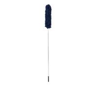 Extendable Microfiber Feather Duster Long Telescopic Extension Pole Stainless Steel Handle up to 140cm Hand Duster for Cleaning High Ceilings Fans Blinds Cobwebs Interior (Blue)