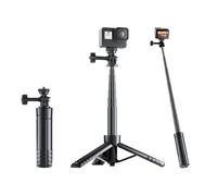 Extendable Mini Camera Tripod for Vlog, 64cm/25.2" Handle Selfie Stick Tripod with 1/4" Screw Thread for Desktop Webcam, Compatible with Gopro Hero DJI Osmo Nano Action Camera