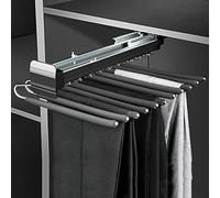 Extendable Multi-Arm Wardrobe Clothes Hanr Space-Saving Valet Rod for Closet nizat Black 34.6x45.6cm - Maximize Sto & Declutter Your Space!