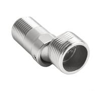 Extendable Nipple Stainless Steel Adjustable Pipe Connector for 360 Degree Rotatable Corner Joint Angled Curved Foot Retractable 55 to 78cm Silver for Shower(1PCS)