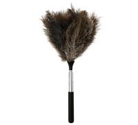 Extendable Ostrich Feather Duster, Anti Static Reusable Cleaning Tool Household Duster for Cleaning Ceiling Fan, Blinds, Car(Extendable 116cm)