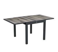 Outsunny Extendable Dining Table Aluminium - Grey, Grey