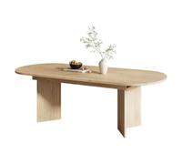 Extendable Oval Dining Table 160-200cm Oak Effect 6-8 Seater Modern Kitchen(White,160-200 x 90 x 75 cm(L x W x H))