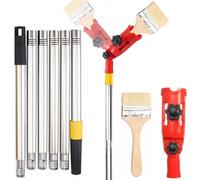 Extendable Paint Brush, Paint Roller Extension Poles, Multi Angle Paints Brushes, Extender Holder, 160° Adjustable Angle for High Ceilings, Corners, Edges