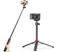 Extendable Phone Tripod,59" Selfie Stick Vlog Stand with 2 in 1 Clip,360° Ball Head Camera Tripod,for all Phone Sony DJI Osmo Nano Action Camera Lightweight for Trave