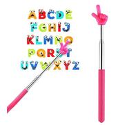 Extendable Pointer Pointer, Retractable Classroom Pointer, Extendable Hand Pointer Finger Pointing Stick, Telescopic Rod for Teachers, Pointing Rod, for Classroom, Personal Interaction (Pink)