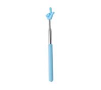 Extendable Pointer Stick for Teachers, Stainless Steel Telescopic Finger Pointers for Classroom, Interactive Teaching, Presentations Whiteboard Use, 21-68cm Retractable Hand (Sky Blue)