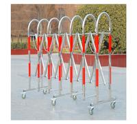 Extendable Portable Traffic Bcade - le Safe Parking Ber Gate for Driveways Schools Malls - Retractable Crowd Control Ber with Wheels Silver 3.6x26.2ft (1.1x8m)